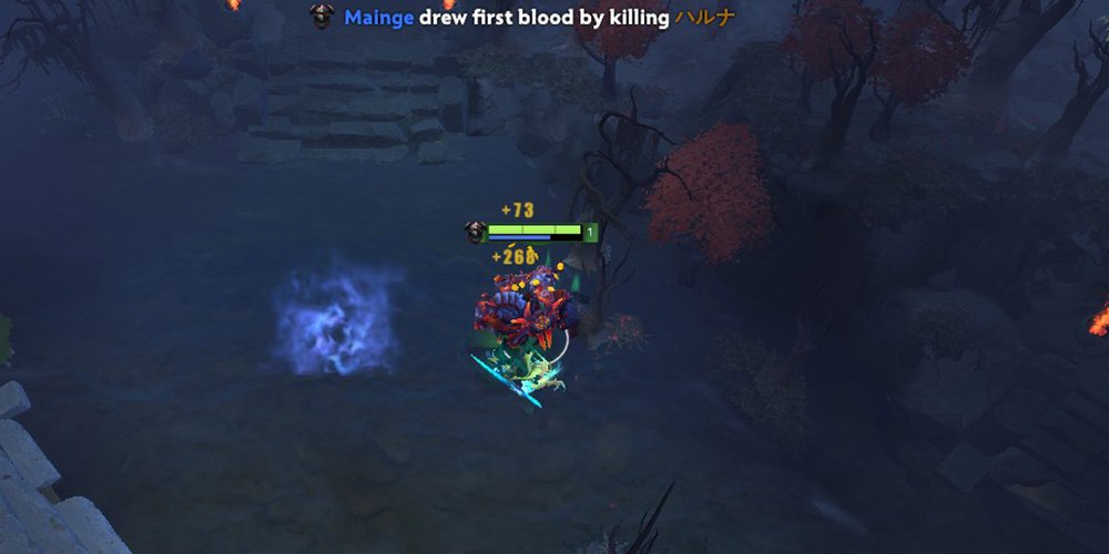Chaos Knight gets First Blood for his team.
