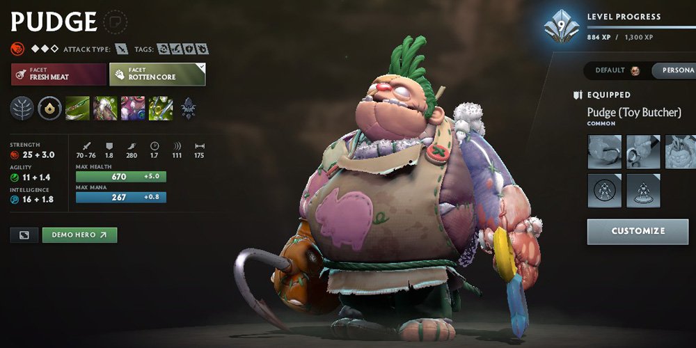 Toy Butcher is an adorate Set of the Month that Dota 2 players can equip for Pudge.