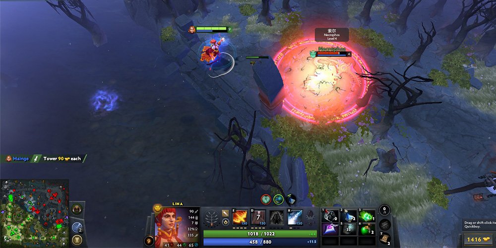 Intelligence heroes like Lina can stun enemies