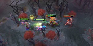 Weaver helps his team fight Dragon Knight